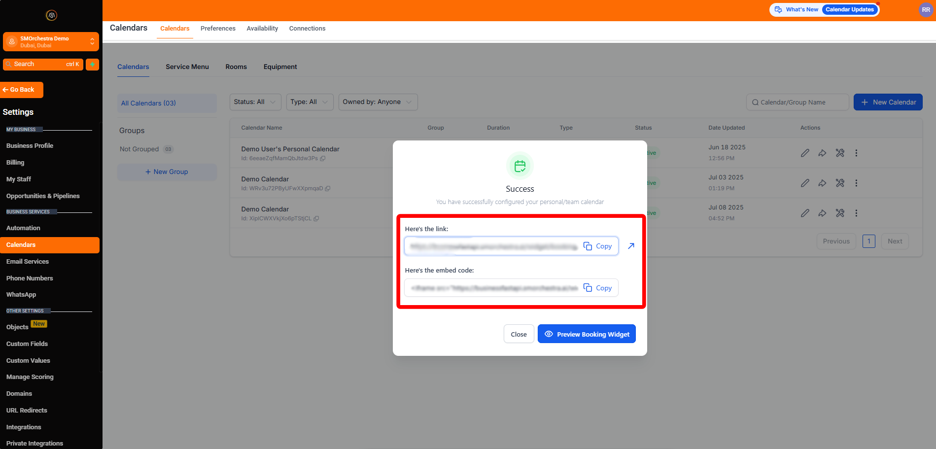  رابط التقويم