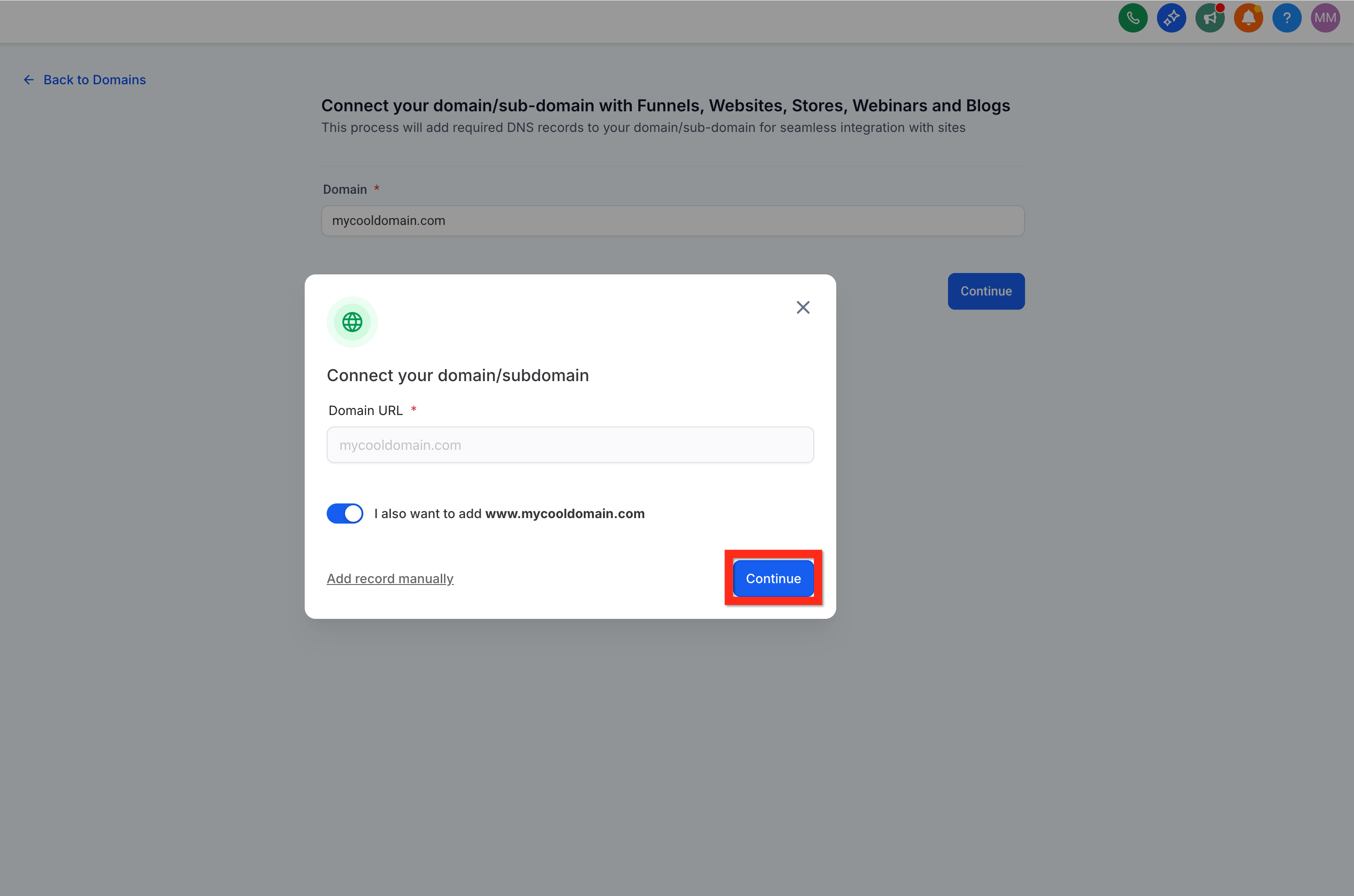 إطلاق موقع ويب